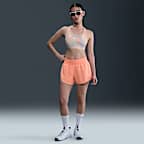 ★ Nike★ Dry Fit One Swoosh Mid Rise Shorts W Black HJ2196 Nike Women's One Dri-FIT Mid-Rise Brief-Lined Shorts - Macy's